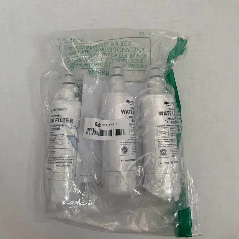 Amazon Basics 3 pk Premium Refrigerator Water Filters AMZN-LT700P-P Brand New